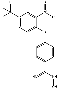 N'-Hydroxy-4-[2-nitro-4-(trifluoromethyl)phenoxy]benzenecarboximidamide Structure