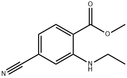 Benzoic acid, 4-cyano-2-(ethylamino)-, methyl ester (9CI) Struktur