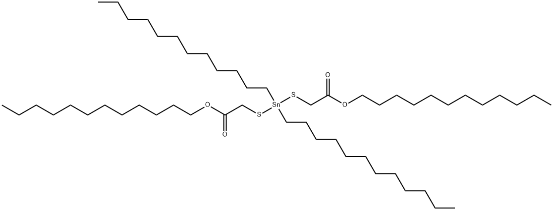dodecyl 4,4-didodecyl-7-oxo-8-oxa-3,5-dithia-4-stannaicosanoate,65301-38-4,结构式