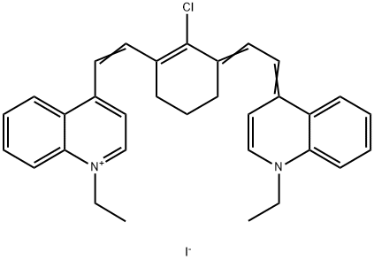 4-[(E)-2-(2-CHLORO-3-((E)-2-[1-ETHYL-4(1H)-QUINOLINYLIDENE]ETHYLIDENE)-1-CYCLOHEXEN-1-YL)ETHENYL]-1-ETHYLQUINOLINIUM IODIDE Struktur
