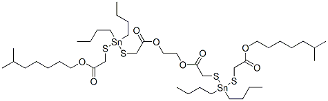 diisooctyl 4,4,15,15-tetrabutyl-7,12-dioxo-8,11-dioxa-3,5,14,16-tetrathia-4,15-distannaoctadecanedioate Structure