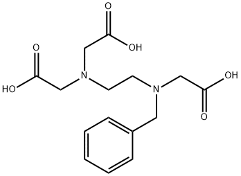 N-[2-[ビス(カルボキシメチル)アミノ]エチル]-N-ベンジルグリシン 化学構造式