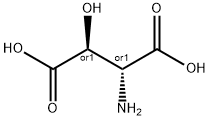 DL-erythro-β-ヒドロキシアスパラギン酸 化学構造式