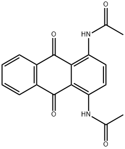 1,4-ビス(アセチルアミノ)アントラセン-9,10-ジオン 化学構造式