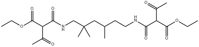 2,2'-[(2,2,4-トリメチル-1,6-ヘキサンジイル)ビス(イミノカルボニル)]ビス(3-オキソブタン酸)ジエチル 化学構造式