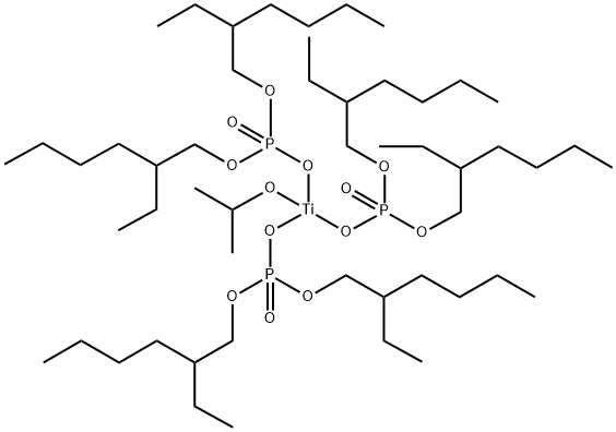 异丙基三(二辛基磷酸酰氧基)钛酸酯, 65345-34-8, 结构式