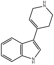 3-[(1,2,3,6-テトラヒドロピリジン)-4-イル]-1H-インドール-5-オール 化学構造式