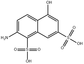 2-Amino-5-hydroxynaphthalene-1,7-disulfonic acid Struktur