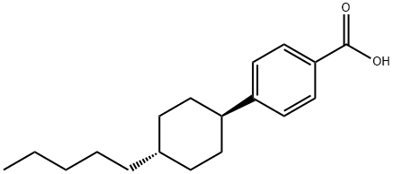 反式-4-戊基环己基苯甲酸, 65355-30-8, 结构式