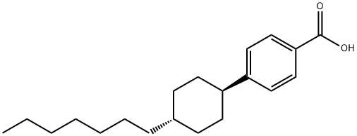trans-4-Heptylcyclohexanecarboxylic acid Structure