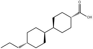 trans-4’-プロピル-tRaNs-1,1’-ビシクロヘキサン-4カルボン酸 化学構造式
