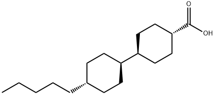 trans-4'-Pentyl-(1,1'-bicyclohexyl)-4-carboxylic acid Structure