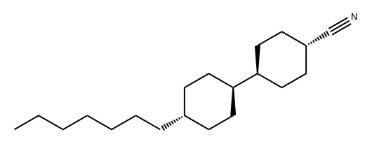 [trans(trans)]-4'-heptyl[1,1'-bicyclohexyl]-4-carbonitrile Struktur