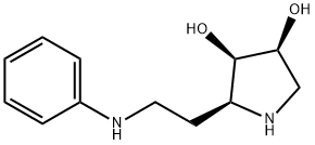 3,4-Pyrrolidinediol,2-[2-(phenylamino)ethyl]-,(2S,3R,4S)-(9CI) Structure