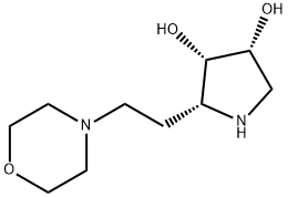 3,4-Pyrrolidinediol, 2-[2-(4-morpholinyl)ethyl]-, (2R,3S,4R)- (9CI) Structure