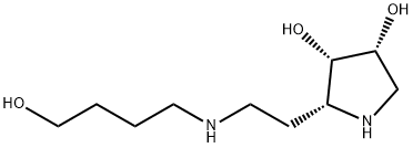 3,4-Pyrrolidinediol, 2-[2-[(4-hydroxybutyl)amino]ethyl]-, (2R,3S,4R)- (9CI) Structure