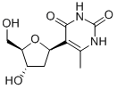 5-(2-脱氧-BETA-D-赤式-呋喃戊糖基)-1-甲基-2,4(1H,3H)-嘧啶二酮, 65358-15-8, 结构式