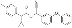 alpha-(1-Cyclopropyl)-4-methylbenzeneacetic acid cyano(3-phenoxyphenyl )methyl ester Struktur
