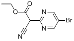 ETHYL 2-(5-BROMOPYRIMIDIN-2-YL)-2-CYANOACETATE 化学構造式