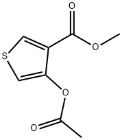 Methyl 4-acetoxythiophene-3-carboxylate Struktur