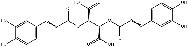 (2R,3R)-2,3-ビス[[3-(3,4-ジヒドロキシフェニル)-1-オキソ-2-プロペニル]オキシ]ブタン二酸 化学構造式