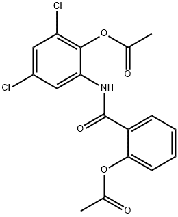 Benzamide, 2-(acetyloxy)-N-(2-(acetyloxy)-3,5-dichlorophenyl)- Struktur