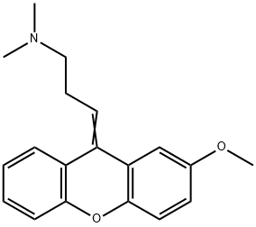 3-(2-メトキシ-9H-キサンテン-9-イリデン)-N,N-ジメチル-1-プロパンアミン 化学構造式
