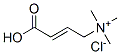 LEVOCARNITINE RELATED COMPOUND A (100 MG) (3-CARBOXY-N,N,N-TRIMETHYL-2-PROPEN-1-AMINIUM CHLORIDE) Structure