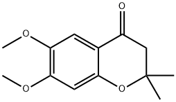2,3-ジヒドロ-6,7-ジメトキシ-2,2-ジメチル-4H-1-ベンゾピラン-4-オン 化学構造式
