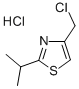 2-异丙基-4-氯甲基噻唑盐酸盐, 65386-28-9, 结构式