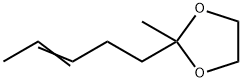 1,3-Dioxolane,  2-methyl-2-(3-pentenyl)-  (7CI,8CI,9CI) Structure