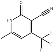 6-METHYL-2-OXO-4-(TRIFLUOROMETHYL)-1,2-DIHYDROPYRIDINE-3-CARBONITRILE 化学構造式