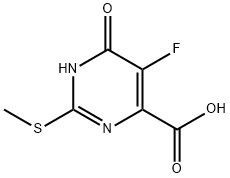 5-FLUORO-4-(CARBOXYMETHYLTHIO)URACIL 化学構造式