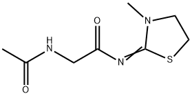 2-Acetylamino-N-(3-methylthiazolidin-2-ylidene)acetamide Structure