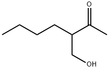 3-(ヒドロキシメチル)-2-ヘプタノン 化学構造式