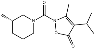 Piperidine,  3-methyl-1-[[3-methyl-4-(1-methylethyl)-5-oxo-2(5H)-isoxazolyl]carbonyl]-,  (3S)-  (9CI)|化合物 T11577