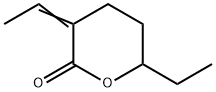 2H-Pyran-2-one, 6-ethyl-3-ethylidenetetrahydro- (9CI) Struktur