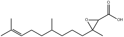 3-(4,8-dimethylnon-7-enyl)-3-methyloxirane-2-carboxylic acid 结构式