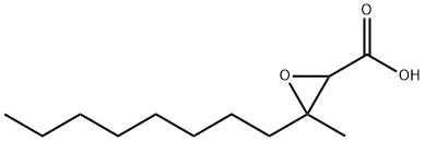 3-methyl-3-octyloxirane-2-carboxylic acid 结构式