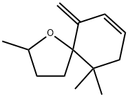2,10,10-トリメチル-6-メチレン-1-オキサスピロ[4.5]デカ-7-エン 化学構造式