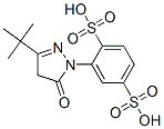 2-(3-tert-ブチル-5-オキソ-2-ピラゾリン-1-イル)-1,4-ベンゼンジスルホン酸 化学構造式