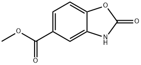 2-オキソ-2,3-ジヒドロ-1,3-ベンズオキサゾール-5-カルボン酸メチル 化学構造式