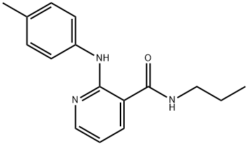 3-Pyridinecarboxamide, 2-((4-methylphenyl)amino)-N-propyl- Structure