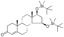 15,17-Bis-O-(tert-butyldimethylsilyl) 15α-Hydroxy Testosterone Struktur