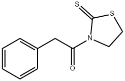 2-Phenyl-1-(2-thioxo-3-thiazolidinyl)ethanone Struktur
