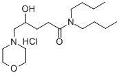 N,N-Dibutyl-gamma-hydroxy-4-morpholinepentanamide monohydrochloride Structure