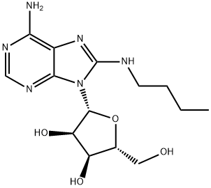 8-(ブチルアミノ)アデノシン 化学構造式