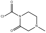 1-Piperazinecarbonyl chloride, 4-methyl-2-oxo- (9CI) Struktur