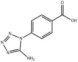 5-アミノ-1-(4-カルボキシフェニル)-1H-テトラゾール 化学構造式
