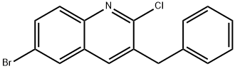 3-ベンジル-6-ブロモ-2-クロロキノリン 化学構造式